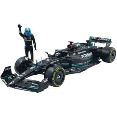 Bburago Mercedes AMG Petronas W14 Lewis Hamilton #44 2023 Realistisch schaalmodel op schaal 1:24 en Lewis Hamilton karakter, officiële Mercedes licentie, aanbevolen leeftijd 14+ jaar Bburago Mercedes AMG Petronas W14 Lewis Hamilton #44 2023 Realistisch schaalmodel op schaal 1:24 en Lewis Hamilton karakter, officiële Mercedes licentie, aanbevolen leeftijd 14+ jaar