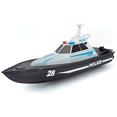 Maisto Bauer Spielwaren M82196 Tech R/C op afstand bestuurbare politieboot: op afstand bestuurde speelgoedboot in politiestijl, bereik 35 meter, batterij met USB-oplader, 34 cm, zwart -582196 Maisto Bauer Spielwaren M82196 Tech R/C op afstand bestuurbare politieboot: op afstand bestuurde speelgoedboot in politiestijl, bereik 35 meter, batterij met USB-oplader, 34 cm, zwart -582196
