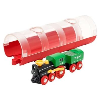 Brio World 33892 stoomtrein en tunnel voor houten treinbaan met tunnel/opbergdoos speelactie zonder batterij speelgoed voor jongens en meisjes vanaf 3 jaar Brio World 33892 stoomtrein en tunnel voor houten treinbaan met tunnel/opbergdoos speelactie zonder batterij speelgoed voor jongens en meisjes vanaf 3 jaar