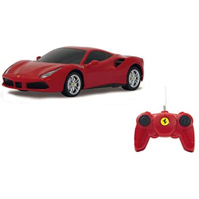 Jamara Ferrari 488 GTB 1: 24 rood 27Mhz RC auto, officieel gelicentieerd, tot 1 rijuur bij ca. 7 km/u, perfect gereproduceerde details, hoogwaardige afwerking, 405133 Jamara Ferrari 488 GTB 1: 24 rood 27Mhz RC auto, officieel gelicentieerd, tot 1 rijuur bij ca. 7 km/u, perfect gereproduceerde details, hoogwaardige afwerking, 405133