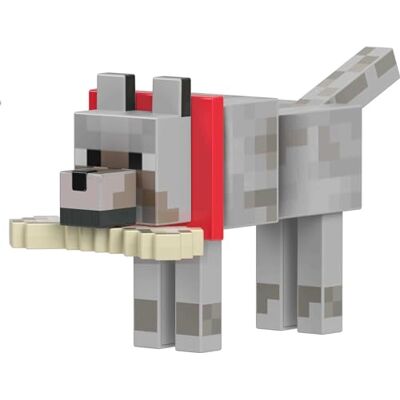 Mattel MINECRAFT Diamond Collection HLN41 actiefiguur Wolf met beweegbare gewrichten en individueel vervaardigde accessoires, voor verzamelaars en fans van de unieke pixelwereld, ca. 14 cm Mattel MINECRAFT Diamond Collection HLN41 actiefiguur Wolf met beweegbare gewrichten en individueel vervaardigde accessoires, voor verzamelaars en fans van de unieke pixelwereld, ca. 14 cm