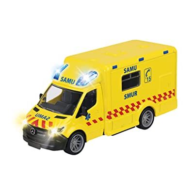 Majorette Grand Series Mercedes Ambulance 15 cm (schaal 1/43) Geluiden en lichten vanaf 3 jaar 213712001002, geel Majorette Grand Series Mercedes Ambulance 15 cm (schaal 1/43) Geluiden en lichten vanaf 3 jaar 213712001002, geel