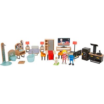 small foot dollhouse meubelset modern made of wood and plastic, dollhouse accessoires for children aged 3 and up, 11742 small foot dollhouse meubelset modern made of wood and plastic, dollhouse accessoires for children aged 3 and up, 11742