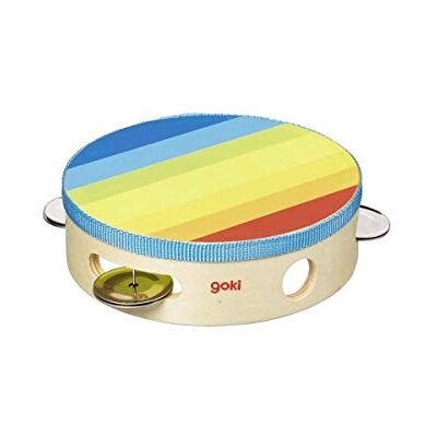 Goki 2041977 Percussie Tambourine met flenzen Goki 2041977 Percussie Tambourine met flenzen