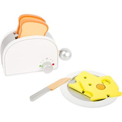 Small Foot 10594 ontbijtset "kinderkeuken" van hout, inclusief broodrooster met hefboomfunctie, toasts enz. vanaf 3 jaar Small Foot 10594 ontbijtset "kinderkeuken" van hout, inclusief broodrooster met hefboomfunctie, toasts enz. vanaf 3 jaar