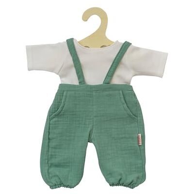 Heless 1416 Poppenkleding van 100% biologisch katoen 2-delige set met saliegroene tuinbroek en wit T-shirt voor poppen en knuffeldieren van 28-35 cm Heless 1416 Poppenkleding van 100% biologisch katoen 2-delige set met saliegroene tuinbroek en wit T-shirt voor poppen en knuffeldieren van 28-35 cm