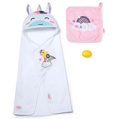 BABY born Handdoekset met capuchon – Met eenhoorn- & regenbooghanddoek – Poppenaccessoire – Geschikt voor poppen van 36 cm & 43 cm Serviette licorne et arc-en-ciel, adaptée aux poupons de 36 et 43 cm BABY born Handdoekset met capuchon – Met eenhoorn- & regenbooghanddoek – Poppenaccessoire – Geschikt voor poppen van 36 cm & 43 cm Serviette licorne et arc-en-ciel, adaptée aux poupons de 36 et 43 cm