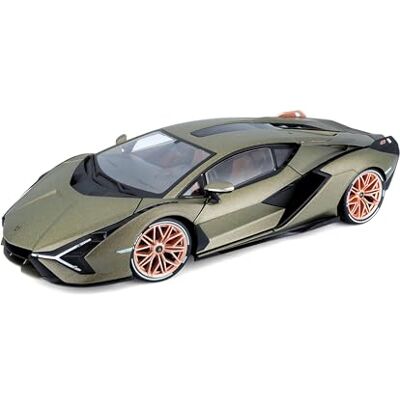 Bburago Lamborghini Sian FKP 37 groen, miniatuurauto in schaal 1:18, gedetailleerde replica met deuren, motorkap en kofferbak om te openen, officiële Lamborghini-licentie, aanbevolen leeftijd 3+ jaar Bburago Lamborghini Sian FKP 37 groen, miniatuurauto in schaal 1:18, gedetailleerde replica met deuren, motorkap en kofferbak om te openen, officiële Lamborghini-licentie, aanbevolen leeftijd 3+ jaar