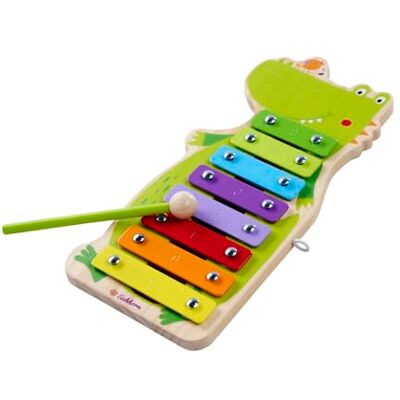 Eichhorn Muzikale xylofoon voor kinderen met 8 geluiden, hamer en liedboek met 5 liedjes, bevordert het ritmegevoel en het gehoor, 28 x 13 cm, van multiplex, berk en metaal, vanaf 2 jaar Eichhorn Muzikale xylofoon voor kinderen met 8 geluiden, hamer en liedboek met 5 liedjes, bevordert het ritmegevoel en het gehoor, 28 x 13 cm, van multiplex, berk en metaal, vanaf 2 jaar