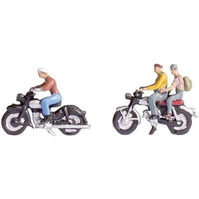 NOCH -15904 -15904-modelspoorweg-motorrijders, 3 figuren en accessoires, 15904, meerkleurig, S NOCH -15904 -15904-modelspoorweg-motorrijders, 3 figuren en accessoires, 15904, meerkleurig, S