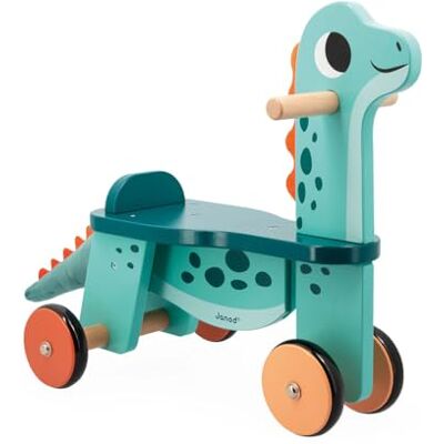 Janod Dino Portosaurus-drager, dinosaurus, zithoogte 21 cm, afneembare pluche staart, ontwikkelt het evenwicht, speelgoed van FSC-hout, vanaf 12 maanden, J05828, meerkleurig, groot Janod Dino Portosaurus-drager, dinosaurus, zithoogte 21 cm, afneembare pluche staart, ontwikkelt het evenwicht, speelgoed van FSC-hout, vanaf 12 maanden, J05828, meerkleurig, groot