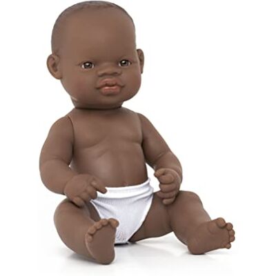 Miniland 31034 Afrikaanse babytas voor meisjes, zonder ondergoed, 32 cm Miniland 31034 Afrikaanse babytas voor meisjes, zonder ondergoed, 32 cm