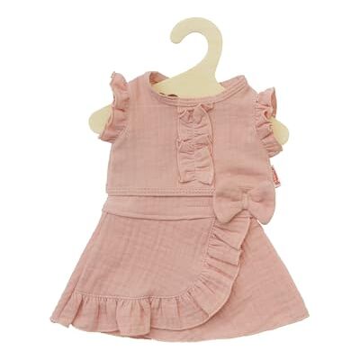Heless 1423 Poppenkleding van 100% biologisch katoen 2-delige set met wikkelrok en roze ruche top voor poppen en knuffeldieren van 28 tot 35 cm Heless 1423 Poppenkleding van 100% biologisch katoen 2-delige set met wikkelrok en roze ruche top voor poppen en knuffeldieren van 28 tot 35 cm