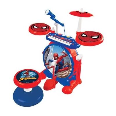 Lexibook , Spider-Man accu, K610SP Realistische drumgeluiden, toetsenbord met 8 toetsen, MP3-ingang, zitting inbegrepen Lexibook , Spider-Man accu, K610SP Realistische drumgeluiden, toetsenbord met 8 toetsen, MP3-ingang, zitting inbegrepen