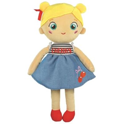 Clementoni Baby Plush Soft Doll Cherry Terry zachte baby pop 0+ maanden, verschillende textuur en zintuiglijke ervaring, stimuleert genegenheid en verzorging, 17601 Clementoni Baby Plush Soft Doll Cherry Terry zachte baby pop 0+ maanden, verschillende textuur en zintuiglijke ervaring, stimuleert genegenheid en verzorging, 17601