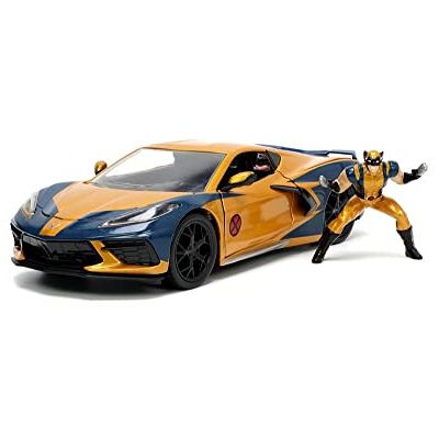 Jada Toys Marvel X-Men Wolverin Chevy Corvette Jada Toys Marvel X-Men Wolverin Chevy Corvette