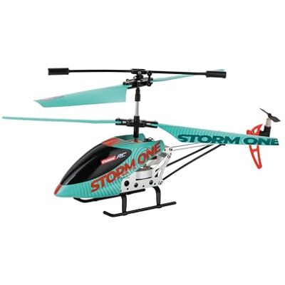 Carrera RC 2,4 GHz Storm One helikopter met aluminium romp, hoogwaardige coaxiale rotorbediening, gyro-systeem, automatische hoogte-assistent met startfunctie en Carrera RC 2,4 GHz Storm One helikopter met aluminium romp, hoogwaardige coaxiale rotorbediening, gyro-systeem, automatische hoogte-assistent met startfunctie en