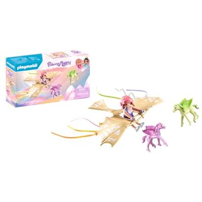 Playmobil 71363 prinses en gevleugelde veulens, bevat een prinses, Deltavliegen, twee gevleugelde veulens en accessoires, Princess Magic-serie voor kinderen vanaf 4 jaar Playmobil 71363 prinses en gevleugelde veulens, bevat een prinses, Deltavliegen, twee gevleugelde veulens en accessoires, Princess Magic-serie voor kinderen vanaf 4 jaar