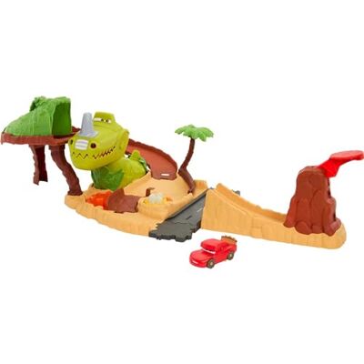 Mattel Disney Pixar Cars Dinobox met McQueen Flash-voertuig, dinosaurus en actie-effecten om te activeren, speelgoed voor kinderen, vanaf 4 jaar, HNL99 Mattel Disney Pixar Cars Dinobox met McQueen Flash-voertuig, dinosaurus en actie-effecten om te activeren, speelgoed voor kinderen, vanaf 4 jaar, HNL99