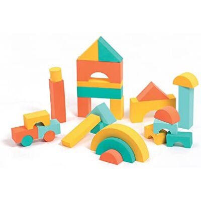 LUDI 28 schuimblokken Babyspeelgoed Vanaf 10 maanden Ontwikkelt fijne motoriek, reflectie en ontdekking kleurrijk en licht 29,3 x 9 x 24,6 cm LUDI 28 schuimblokken Babyspeelgoed Vanaf 10 maanden Ontwikkelt fijne motoriek, reflectie en ontdekking kleurrijk en licht 29,3 x 9 x 24,6 cm