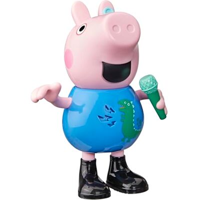 Peppa Pig George grap en zang, figuur 20 cm, muziekspeelgoed met meer dan 50 geluiden en liedjes, kleuterspeelgoed voor meisjes en jongens, vanaf 3 jaar Peppa Pig George grap en zang, figuur 20 cm, muziekspeelgoed met meer dan 50 geluiden en liedjes, kleuterspeelgoed voor meisjes en jongens, vanaf 3 jaar