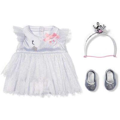 BABY born Ballerina-outfit met tule jurk, zilveren ballerina's en haarband met kroon voor poppen 43 cm BABY born Ballerina-outfit met tule jurk, zilveren ballerina's en haarband met kroon voor poppen 43 cm