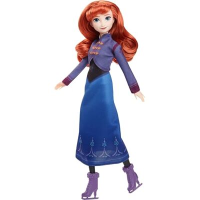 Mattel Disney Frozen Anna pop met accessoires, skater-look met afneembare jurk en afneembare pads, met extra paar schoenen, geïnspireerd op de ijskoningin: feest Mattel Disney Frozen Anna pop met accessoires, skater-look met afneembare jurk en afneembare pads, met extra paar schoenen, geïnspireerd op de ijskoningin: feest