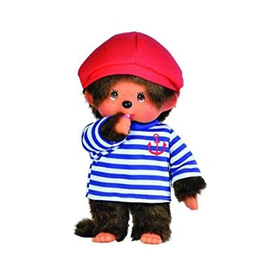 BANDAI Monchhichi Pluche matroos, 20 cm BANDAI Monchhichi Pluche matroos, 20 cm