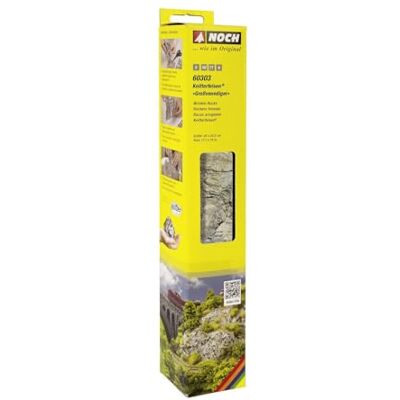 NOCH ® Grossvenediger kreukelsteen realistische rots 45 x 25,5 cm voor spoorverspreiders H0, TT, N, 0 NOCH ® Grossvenediger kreukelsteen realistische rots 45 x 25,5 cm voor spoorverspreiders H0, TT, N, 0