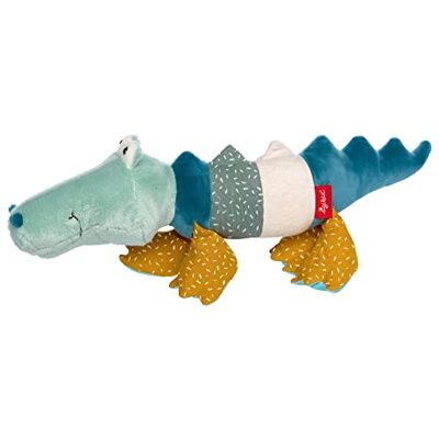 Sigikid 43234 Knuffeldier krokodil patchwork Sweety, geel, voor meisjes en jongens van 0 tot 8 jaar Sigikid 43234 Knuffeldier krokodil patchwork Sweety, geel, voor meisjes en jongens van 0 tot 8 jaar