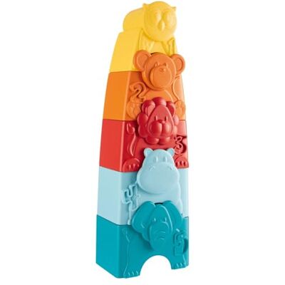 Chicco 2-in-1 stapeltoren ECO+ dieren, 5 stapelbare vormen in kleuren, gerecycled kunststof, ontwikkelt logica en handmatige vaardigheden, duurzaam speelgoed, educatief spel, 9-36 maanden Chicco 2-in-1 stapeltoren ECO+ dieren, 5 stapelbare vormen in kleuren, gerecycled kunststof, ontwikkelt logica en handmatige vaardigheden, duurzaam speelgoed, educatief spel, 9-36 maanden