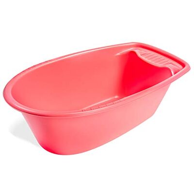 Heless 910 Poppenbadkuip, ca. 41 x 22 x 13 cm, roze, geweldig badplezier voor poppen Heless 910 Poppenbadkuip, ca. 41 x 22 x 13 cm, roze, geweldig badplezier voor poppen