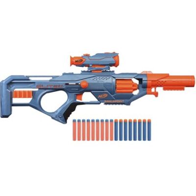 Nerf Hasbro Elite 2.0, Eaglepoint RD-8 Blaster, 8 darts, afneembare vizier en kanon, 16 darts, trekactie Nerf Hasbro Elite 2.0, Eaglepoint RD-8 Blaster, 8 darts, afneembare vizier en kanon, 16 darts, trekactie