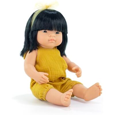 Miniland Aziatische meisjespop, 38 cm. Gemaakt in Spanje met vanille-aroma. Anatomisch correct. My Friends & Me Collection Miniland Aziatische meisjespop, 38 cm. Gemaakt in Spanje met vanille-aroma. Anatomisch correct. My Friends & Me Collection