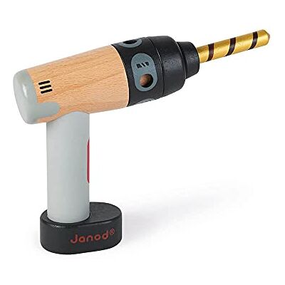 Janod Boor van hout Brico'Kids Imitatie Bricolag speelgoed 2 magnetische gereedschappen, schroevendraaier en boormachine Mechanisch systeem voor het selecteren van het boortype e - Janod Boor van hout Brico'Kids Imitatie Bricolag speelgoed 2 magnetische gereedschappen, schroevendraaier en boormachine Mechanisch systeem voor het selecteren van het boortype e -