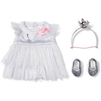 BABY born Ballerinaoutfit 43 cm met tule jurk Tule jurk, zilveren balletschoenen, haarband met kroon BABY born Ballerinaoutfit 43 cm met tule jurk Tule jurk, zilveren balletschoenen, haarband met kroon