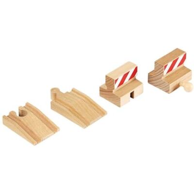 Brio World 33385 set van 2 hellingen en 2 stoppers accessoires voor houten treinbaan speelgoed voor jongens en meisjes vanaf 3 jaar Brio World 33385 set van 2 hellingen en 2 stoppers accessoires voor houten treinbaan speelgoed voor jongens en meisjes vanaf 3 jaar