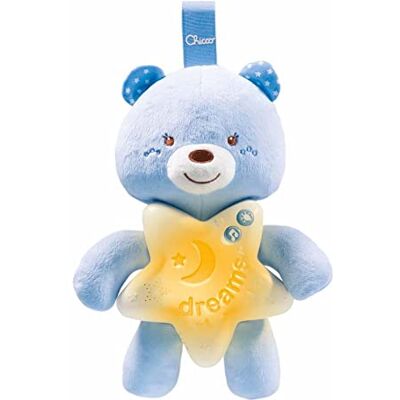 Chicco Waaklampje Goedenacht Beer Blauw First Dreams wiegspeeltje Chicco Waaklampje Goedenacht Beer Blauw First Dreams wiegspeeltje