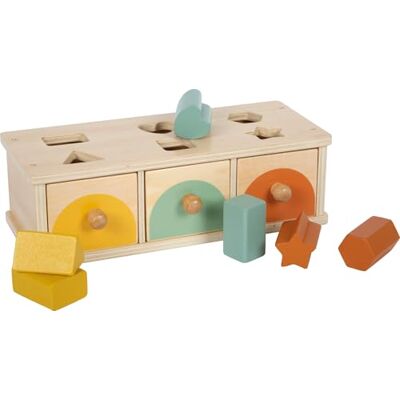 Small Foot Montessori Plug-in ladebox gemaakt van 100% FSC-gecertificeerd hout, 3 laden met 6 gekleurde pegs, voor kinderen vanaf 1 jaar, 12746 Small Foot Montessori Plug-in ladebox gemaakt van 100% FSC-gecertificeerd hout, 3 laden met 6 gekleurde pegs, voor kinderen vanaf 1 jaar, 12746