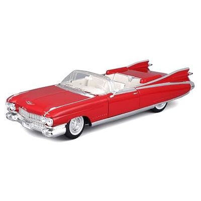 Maisto Cadillac Eldorado Biarritz, Cabrio'59, rood/wit, Premier Edition, verzamelwagen, trouw aan het origineel, met beweegbare deuren en motorkap, vanaf 3 jaar (536813R) Maisto Cadillac Eldorado Biarritz, Cabrio'59, rood/wit, Premier Edition, verzamelwagen, trouw aan het origineel, met beweegbare deuren en motorkap, vanaf 3 jaar (536813R)
