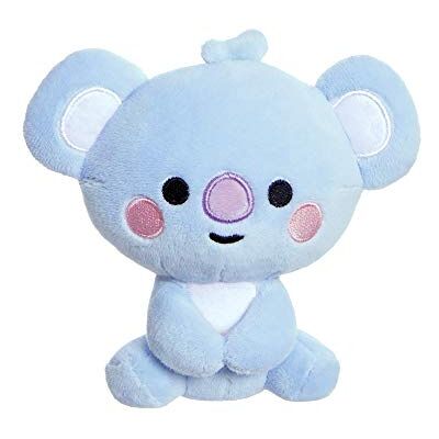 Aurora , 61378, BT21 Merchandise, Baby Koya zittende pop 12,7 cm, pluche, blauw Aurora , 61378, BT21 Merchandise, Baby Koya zittende pop 12,7 cm, pluche, blauw