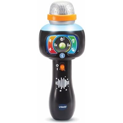 VTech Magic Show microfoon, karaoke-microfoon voor kinderen met 15 liedjes, 5 grappige spraakfilters, Bluetooth-microfoon, volumeregeling, Italiaanse taal, batterijen inbegrepen, 2-5 jaar VTech Magic Show microfoon, karaoke-microfoon voor kinderen met 15 liedjes, 5 grappige spraakfilters, Bluetooth-microfoon, volumeregeling, Italiaanse taal, batterijen inbegrepen, 2-5 jaar