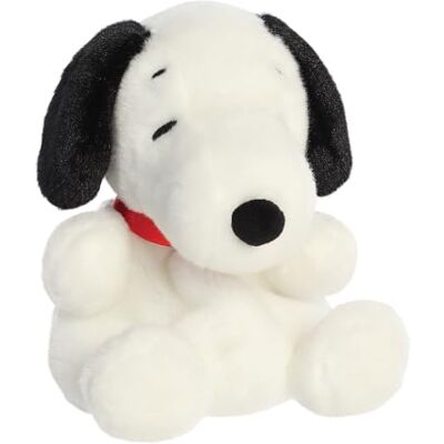 Aurora , Peanuts Palm Pals Snoopy 40471 pluche dier, 12,7 cm, wit en zwart Aurora , Peanuts Palm Pals Snoopy 40471 pluche dier, 12,7 cm, wit en zwart