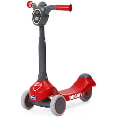 Chicco Ducati Kinderscooter, schaalbare step voor kinderen, licht en eenvoudig te dragen, antislip basis, 2-4 jaar, 3 rubberen wielen, max. 20 kg, cadeau-idee Chicco Ducati Kinderscooter, schaalbare step voor kinderen, licht en eenvoudig te dragen, antislip basis, 2-4 jaar, 3 rubberen wielen, max. 20 kg, cadeau-idee