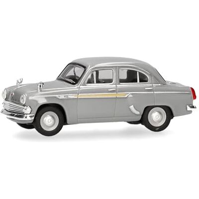Herpa Moskwitsch 403 modelauto, grijs, schaal 1:87, Duits model, verzamelstuk, plastic figuur Herpa Moskwitsch 403 modelauto, grijs, schaal 1:87, Duits model, verzamelstuk, plastic figuur
