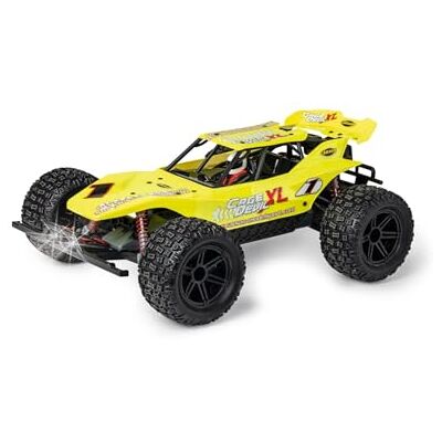 Carson 500404224 1:10 FE Cage Devil XL 2,4 GHz 100% RTR offroad-auto met afstandsbediening Truggy met batterijen en afstandsbediening XL Truggy geel Carson 500404224 1:10 FE Cage Devil XL 2,4 GHz 100% RTR offroad-auto met afstandsbediening Truggy met batterijen en afstandsbediening XL Truggy geel