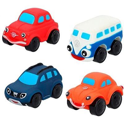 COLORBABY MOTOR TOWN 4 stuks rubberen voertuigen, 46338 COLORBABY MOTOR TOWN 4 stuks rubberen voertuigen, 46338