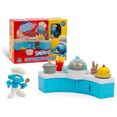 Giochi Preziosi De smurfen, set met functies en 1 exclusief figuur 5,5 cm en accessoires, model smurf koken in de keuken, speelgoed voor kinderen vanaf 3 jaar, PUF181 Giochi Preziosi De smurfen, set met functies en 1 exclusief figuur 5,5 cm en accessoires, model smurf koken in de keuken, speelgoed voor kinderen vanaf 3 jaar, PUF181