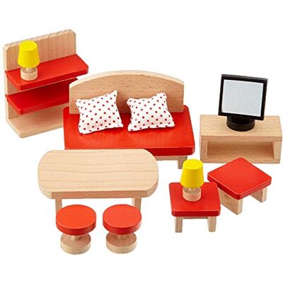 Goki Basic 51716 poppenmeubels poppenkast woonkamer Goki Basic 51716 poppenmeubels poppenkast woonkamer