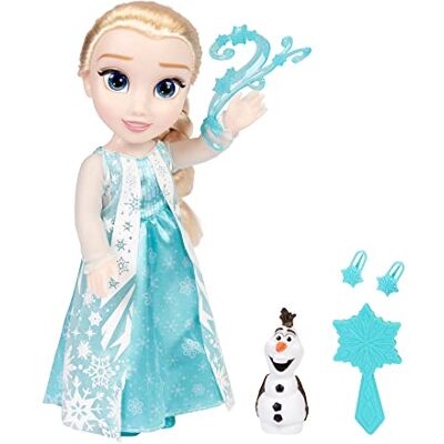Disney De ijskoningin Elsa, zingende pop, 35 cm, vrijgezang, geleverd in 10 talen, Olaf figuur inbegrepen, haar om te stylen, accessoires, speelgoed voor meisjes van 3 jaar, officiële licentie Disney De ijskoningin Elsa, zingende pop, 35 cm, vrijgezang, geleverd in 10 talen, Olaf figuur inbegrepen, haar om te stylen, accessoires, speelgoed voor meisjes van 3 jaar, officiële licentie